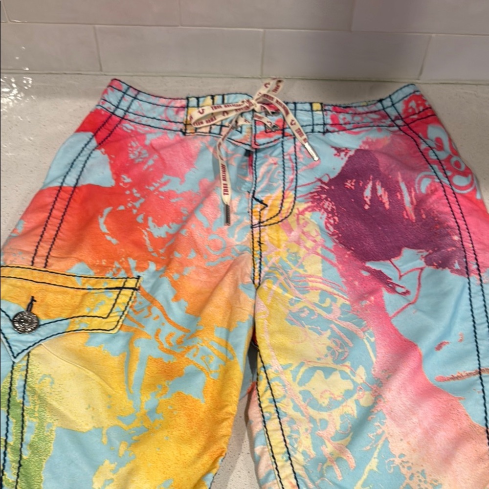 True Religion Multicolor Swim Trunks